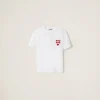 White Cotton Jersey T-shirt | Miu Miu