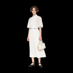 White Crepe De Chine Midi Dress | Miu Miu
