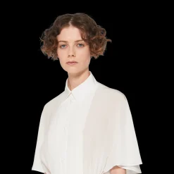 White Crepe De Chine Midi Dress | Miu Miu