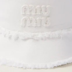White Denim Bucket Hat | Miu Miu