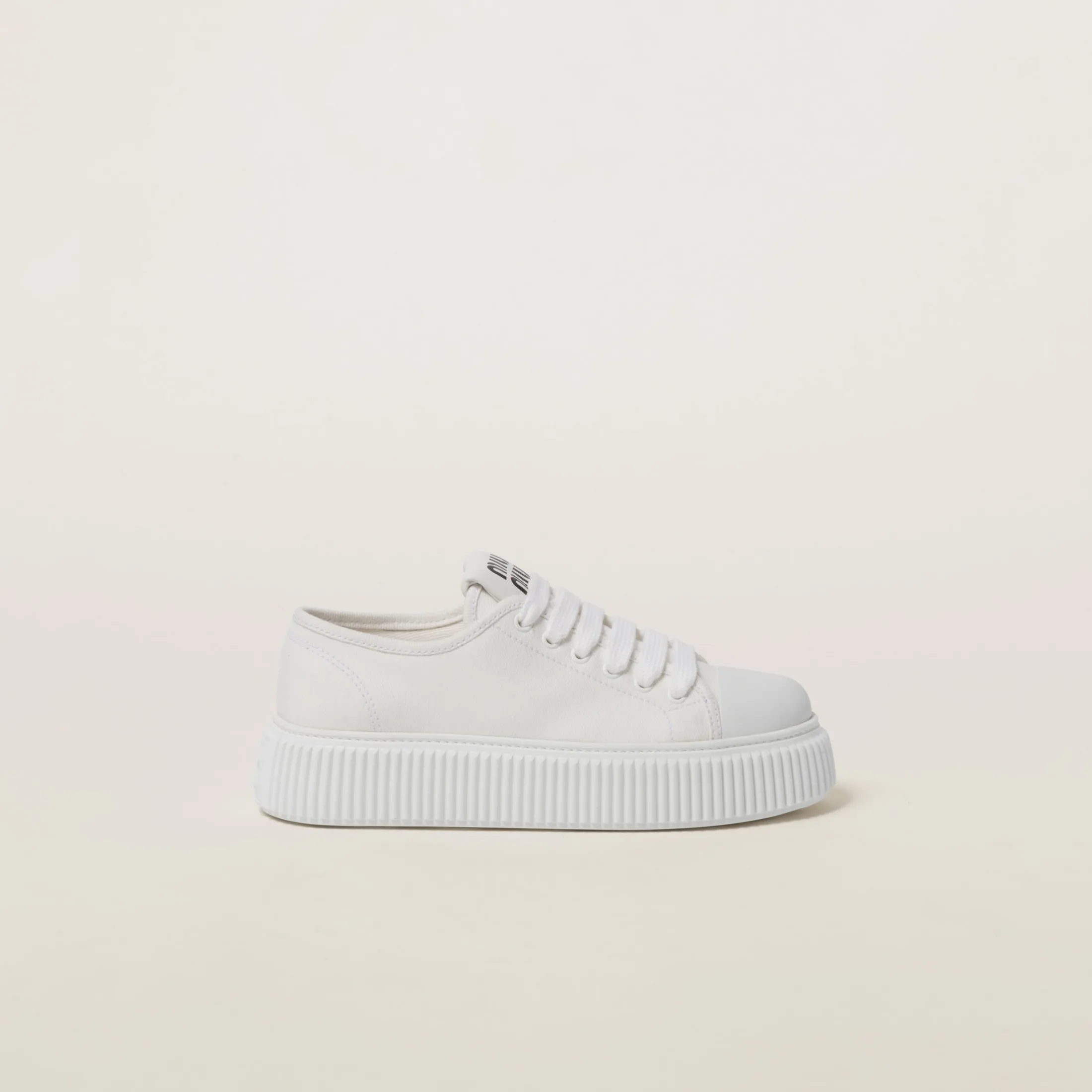 White Denim Sneakers | Miu Miu