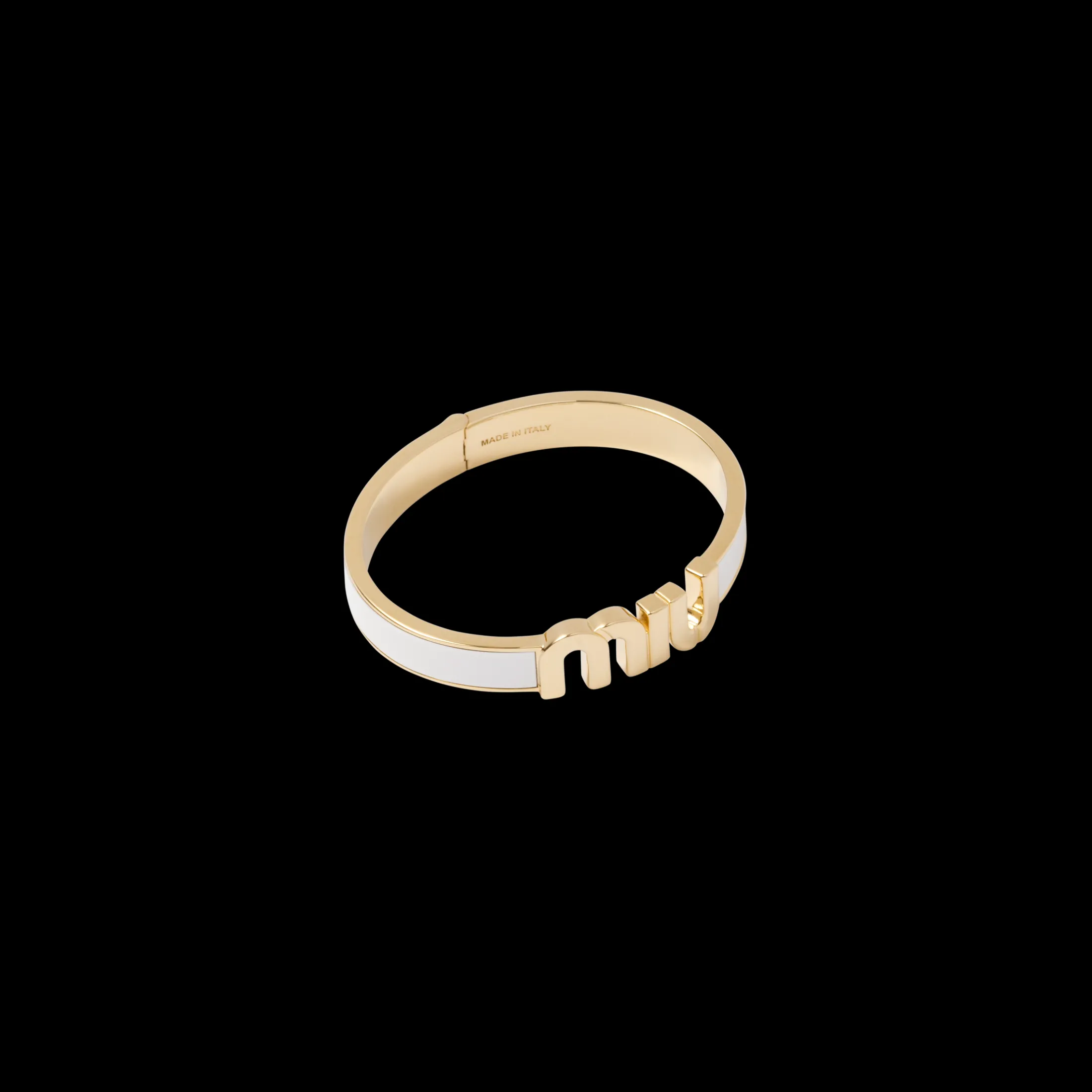 White Enameled Metal Bracelet | Miu Miu