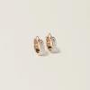 White Enameled Metal Earrings | Miu Miu
