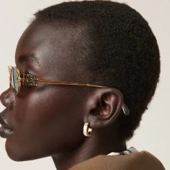 White Enameled Metal Earrings | Miu Miu