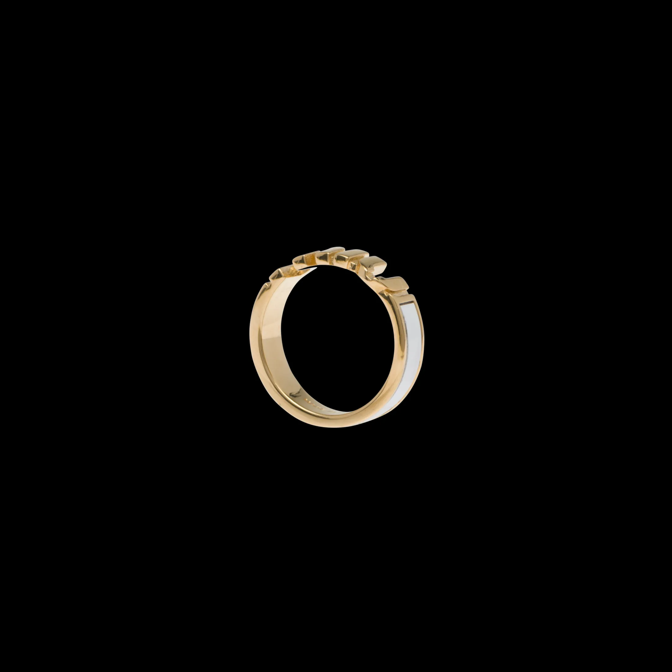 White Enameled Metal Ring | Miu Miu