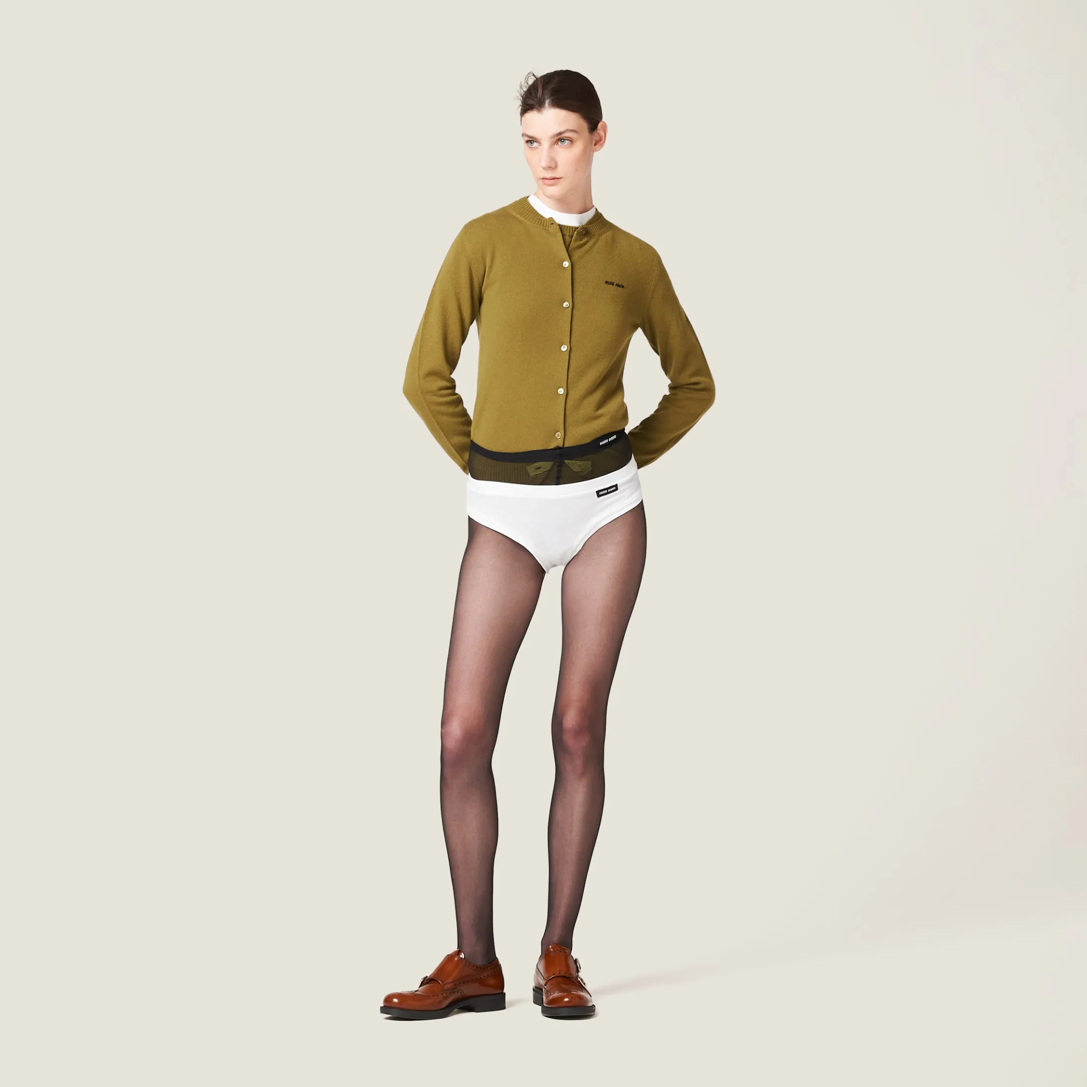 White Jersey Panties | Miu Miu