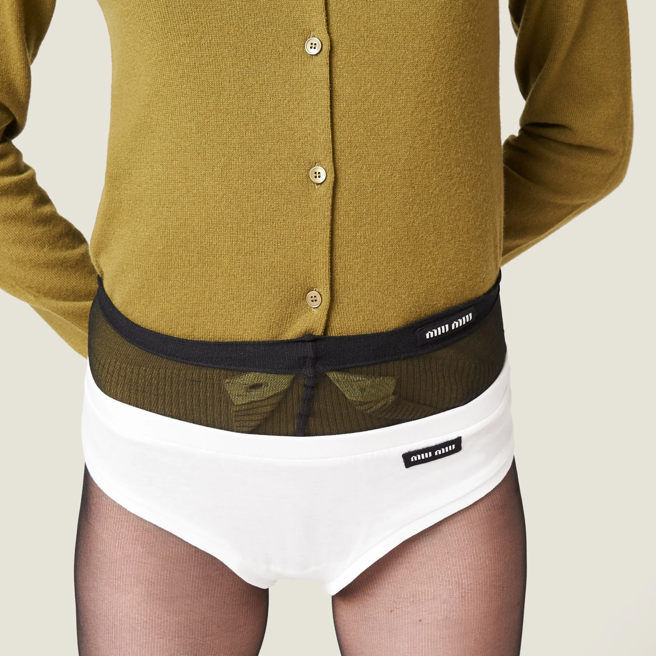 White Jersey Panties | Miu Miu