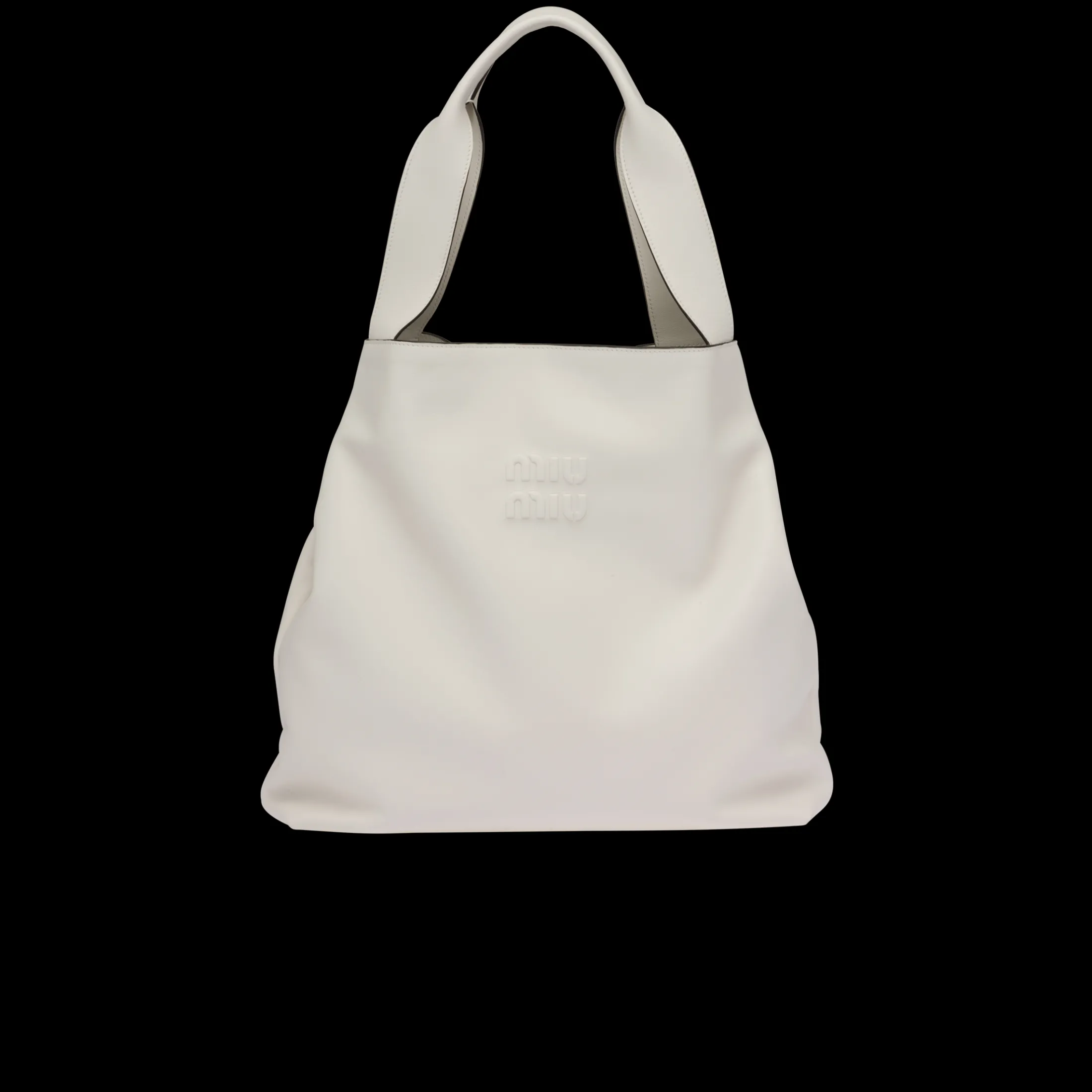 White Leather Hobo Bag | Miu Miu