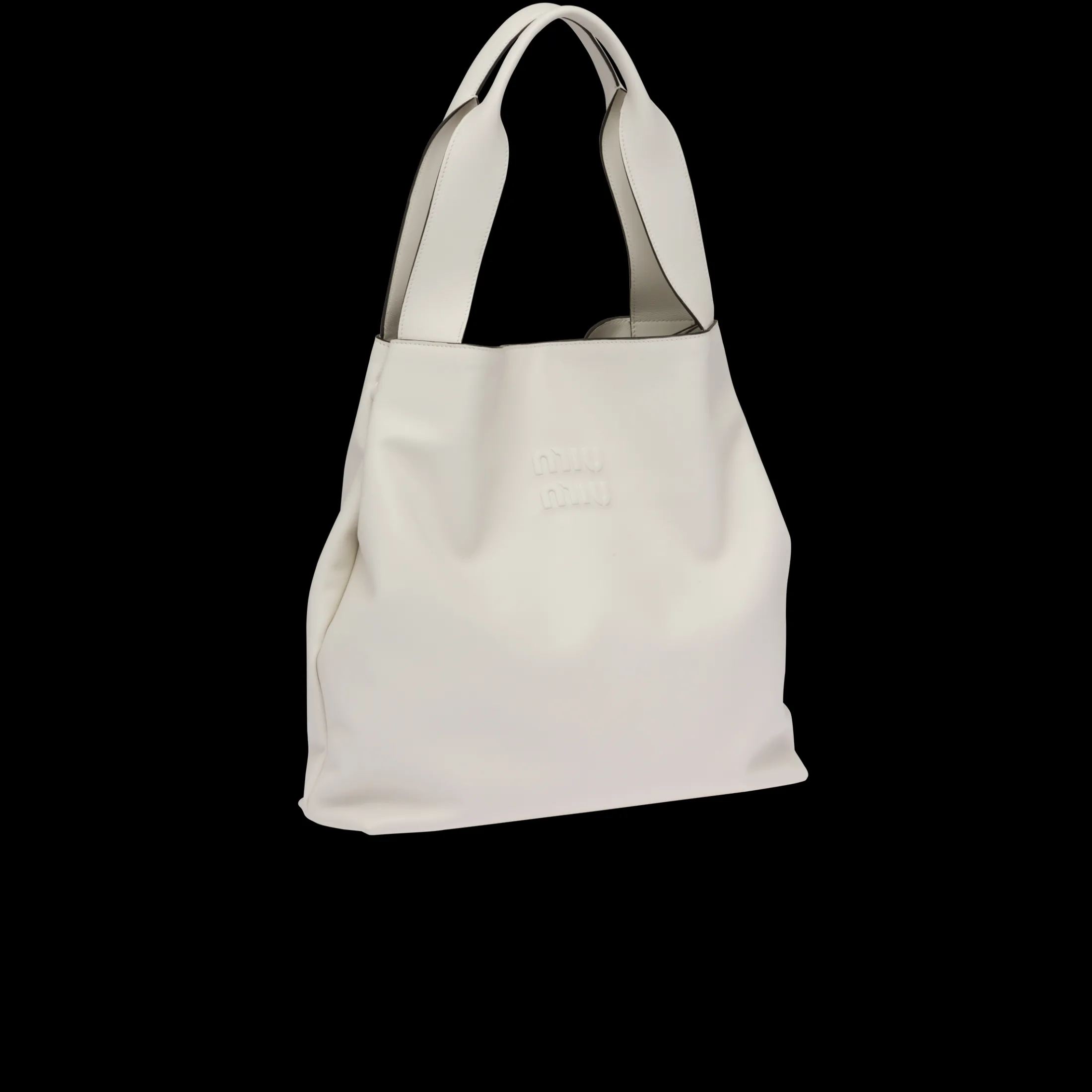 White Leather Hobo Bag | Miu Miu