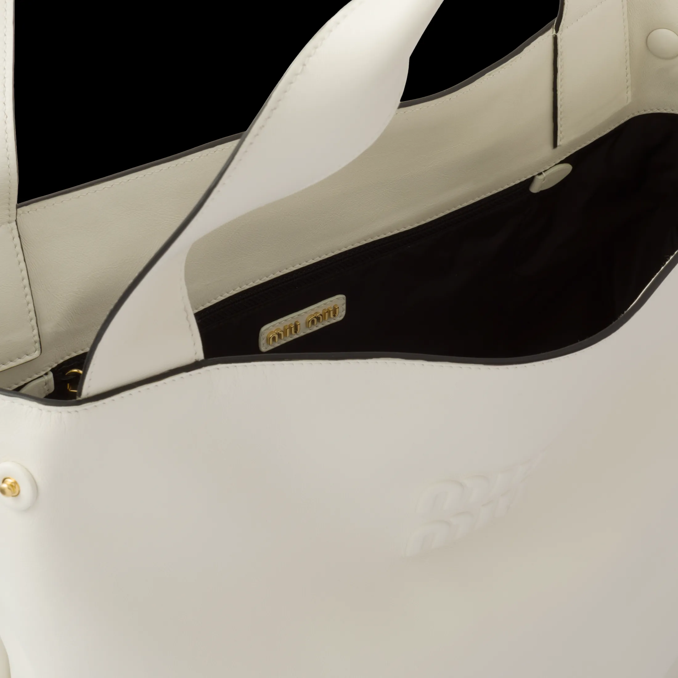 White Leather Hobo Bag | Miu Miu