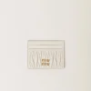 White Matelassé Nappa Leather Card Holder | Miu Miu