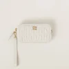 White Matelassé Nappa Leather Pouch | Miu Miu