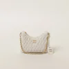 White Matelassé Nappa Leather Shoulder Bag | Miu Miu