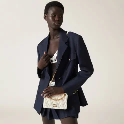 White Matelassé Nappa Leather Mini-bag | Miu Miu