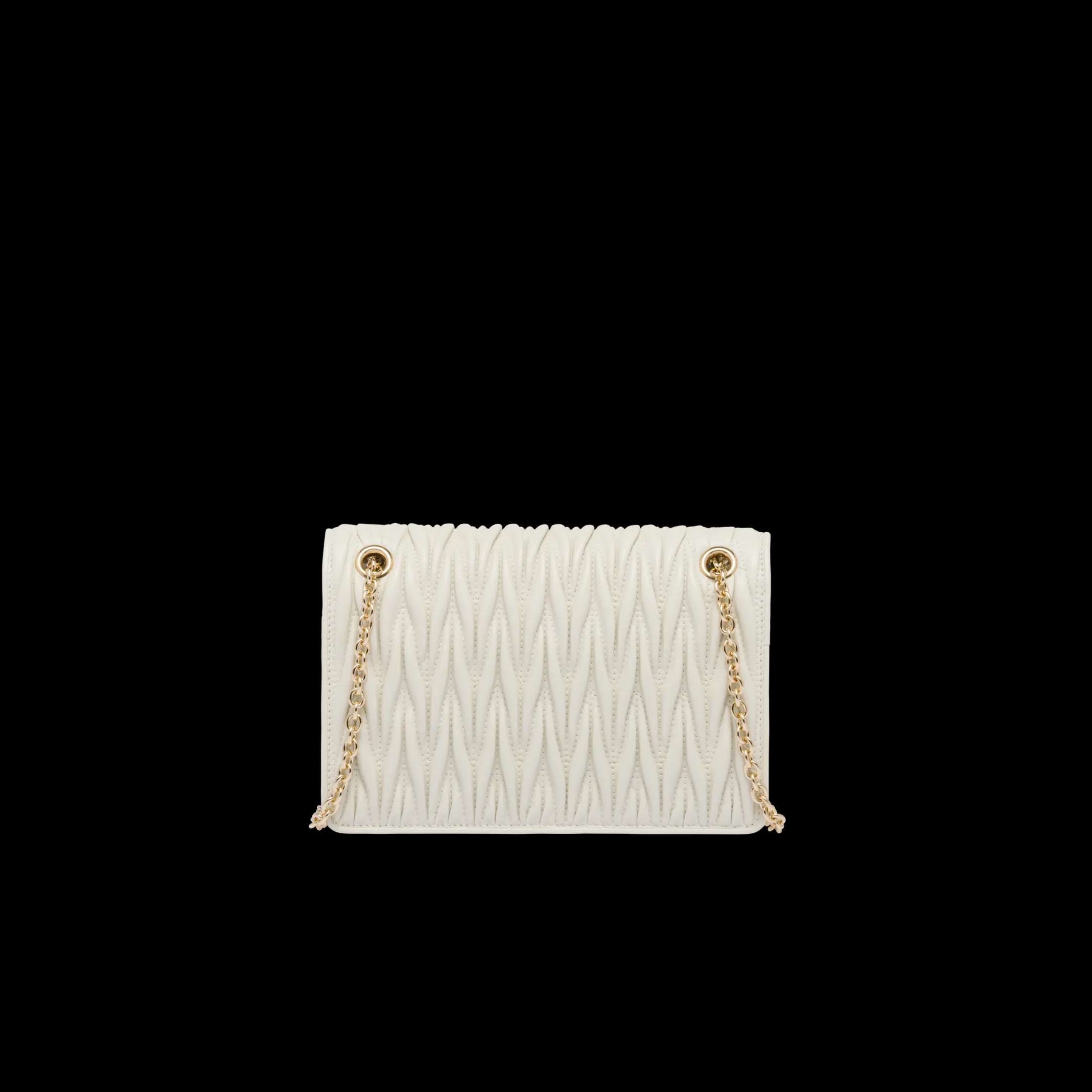 White Matelassé Nappa Leather Mini-bag | Miu Miu