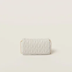 White Matelassé Nappa Leather Mini-bag | Miu Miu