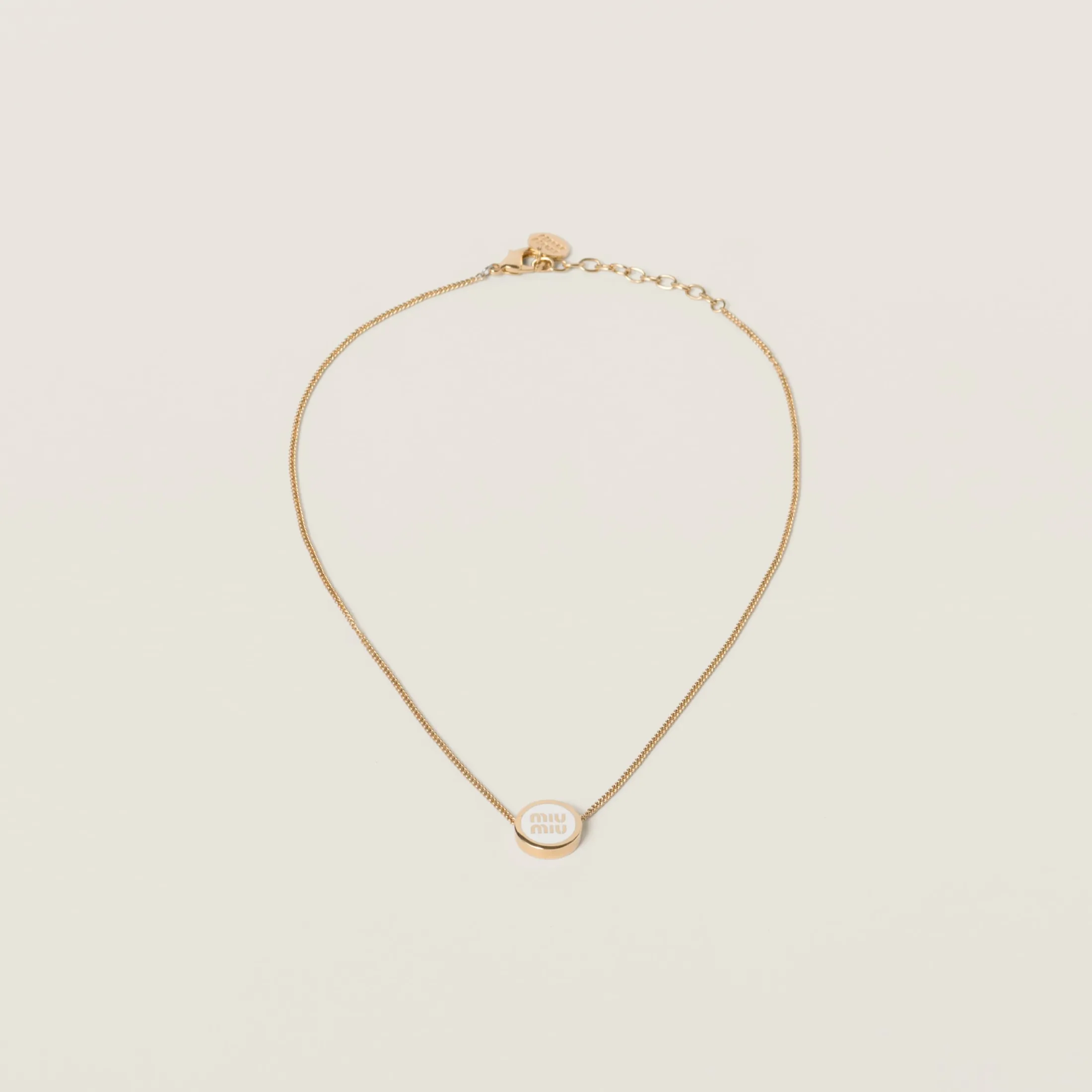 White Metal Necklace | Miu Miu