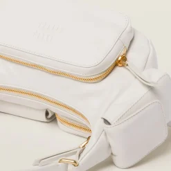 White Nappa Leather Pocket Bag | Miu Miu