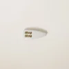 White Patent Leather Hair Clip | Miu Miu