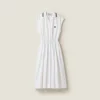 White Poplin Midi-dress | Miu Miu