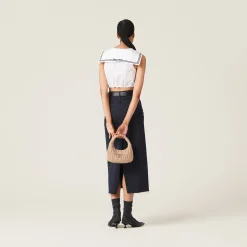 White Poplin Sailor Top | Miu Miu