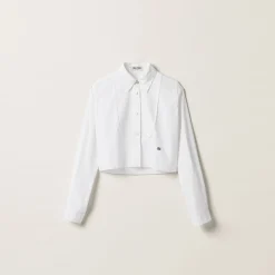 White Poplin Shirt | Miu Miu