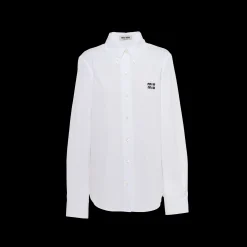 White Poplin Shirt | Miu Miu