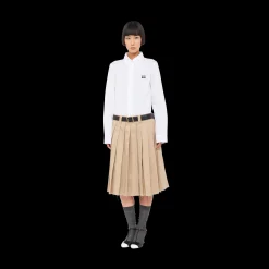 White Poplin Shirt | Miu Miu