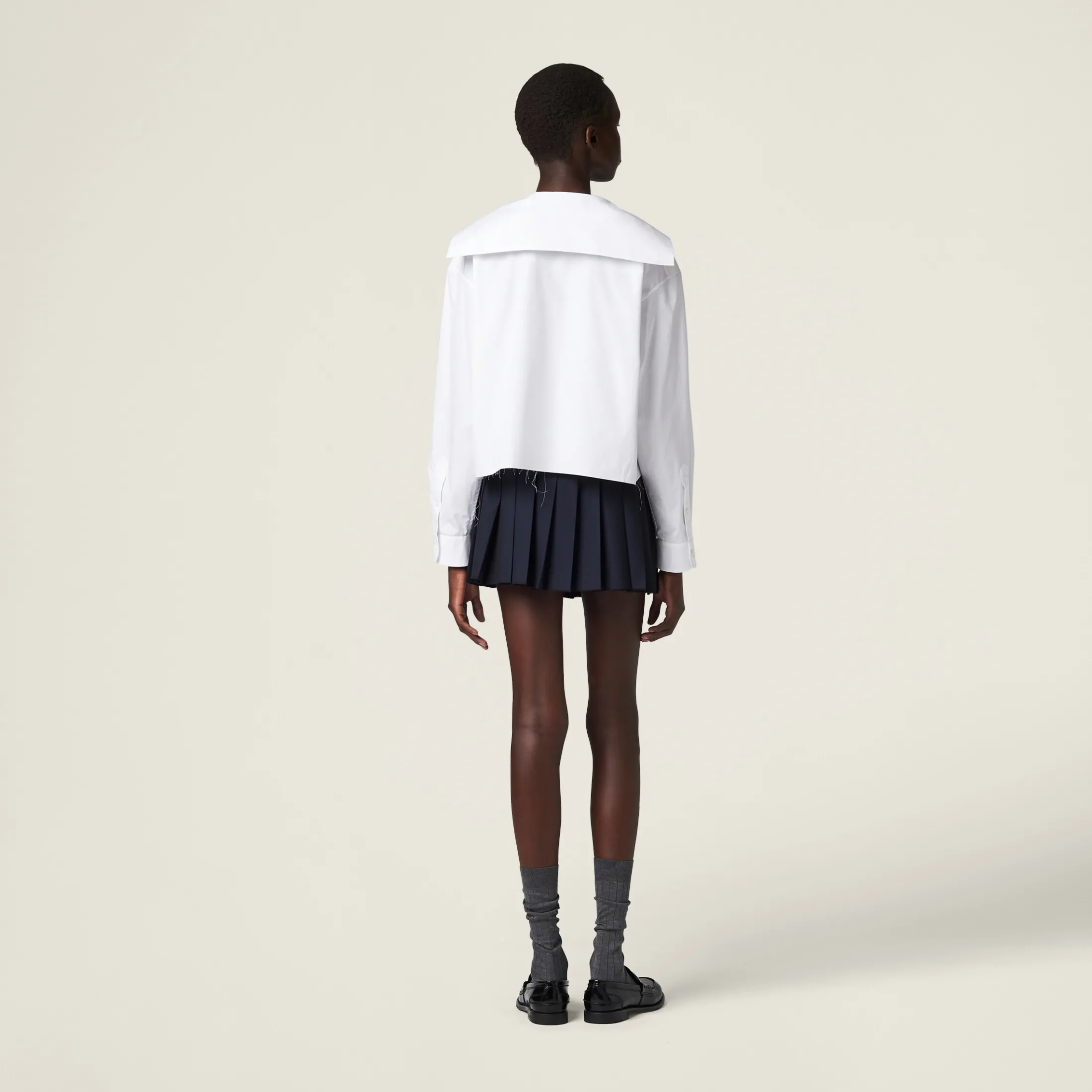 White Poplin Shirt | Miu Miu