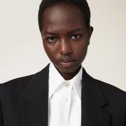 White Poplin Shirt | Miu Miu