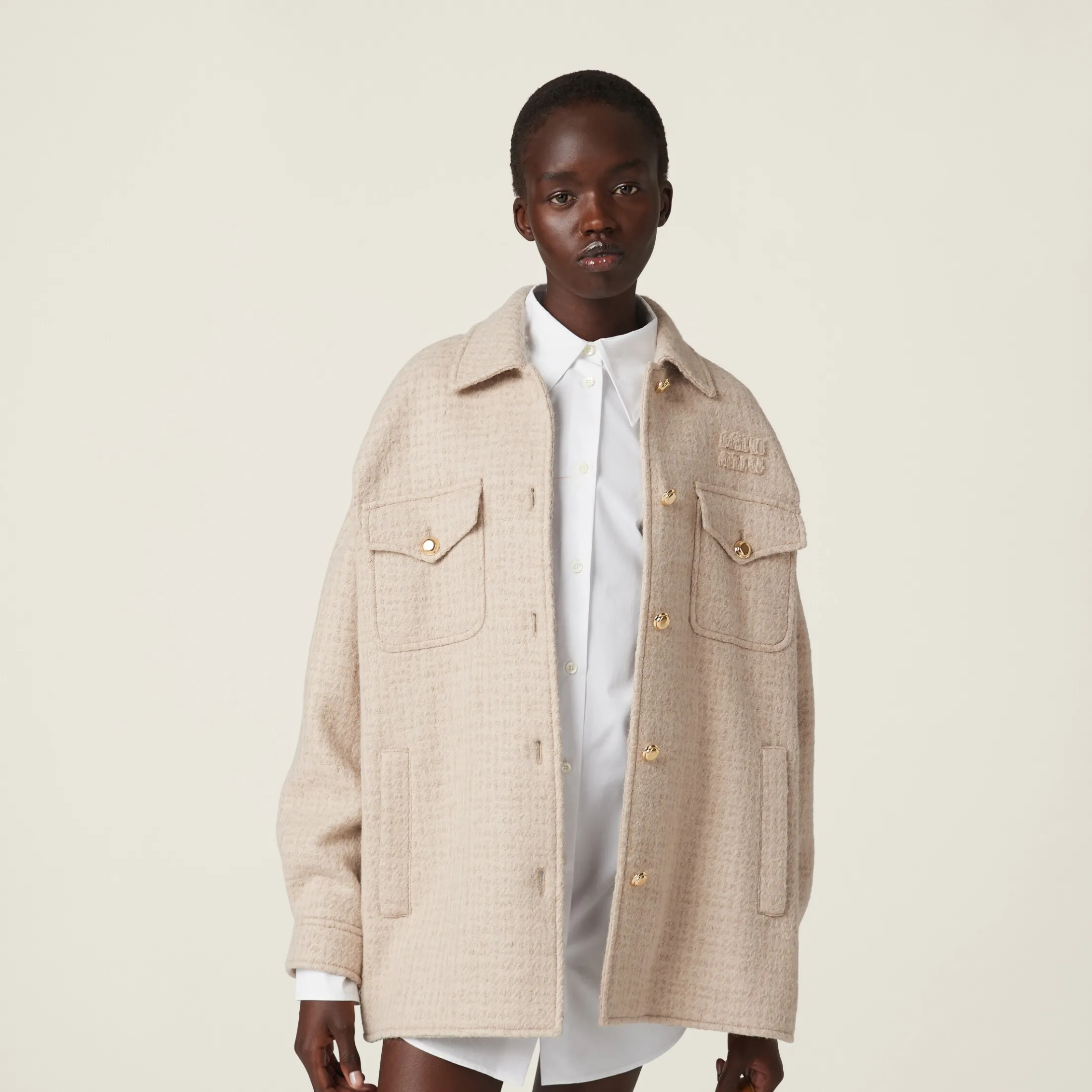 White Poplin Shirt | Miu Miu