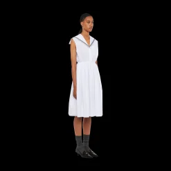 White Sailor Poplin Dress | Miu Miu