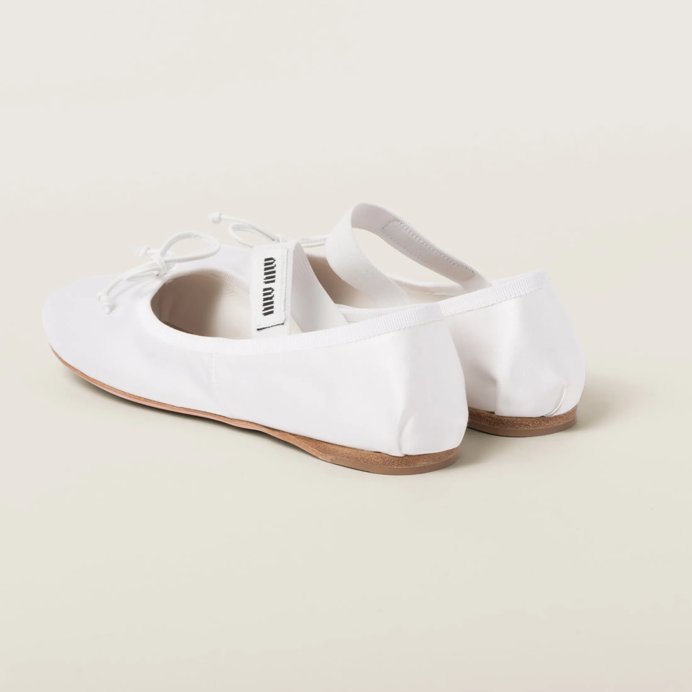 White Satin Ballerinas | Miu Miu