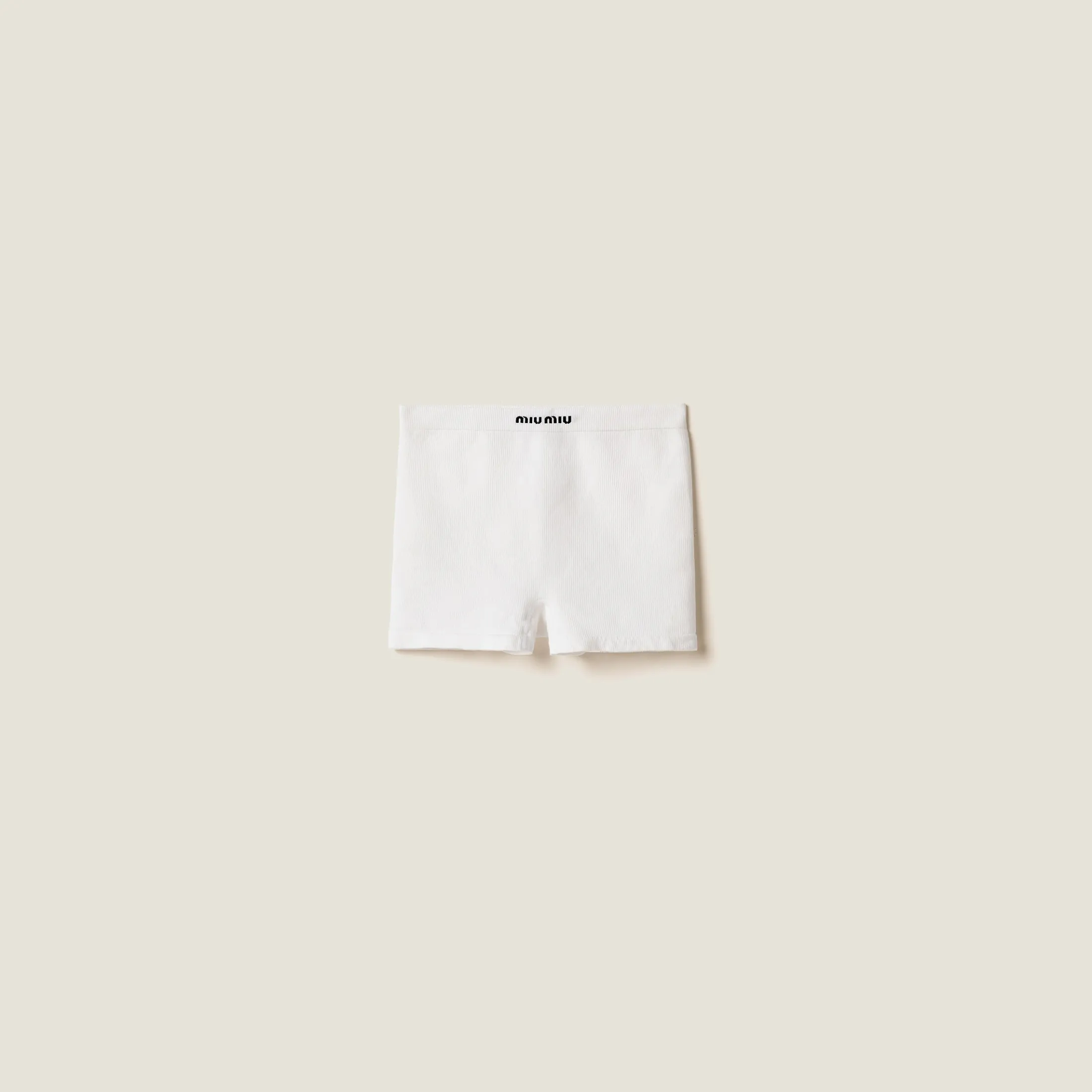 White Seamless Boxer Shorts | Miu Miu