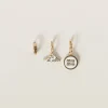 White Set Of Metal Earrings | Miu Miu