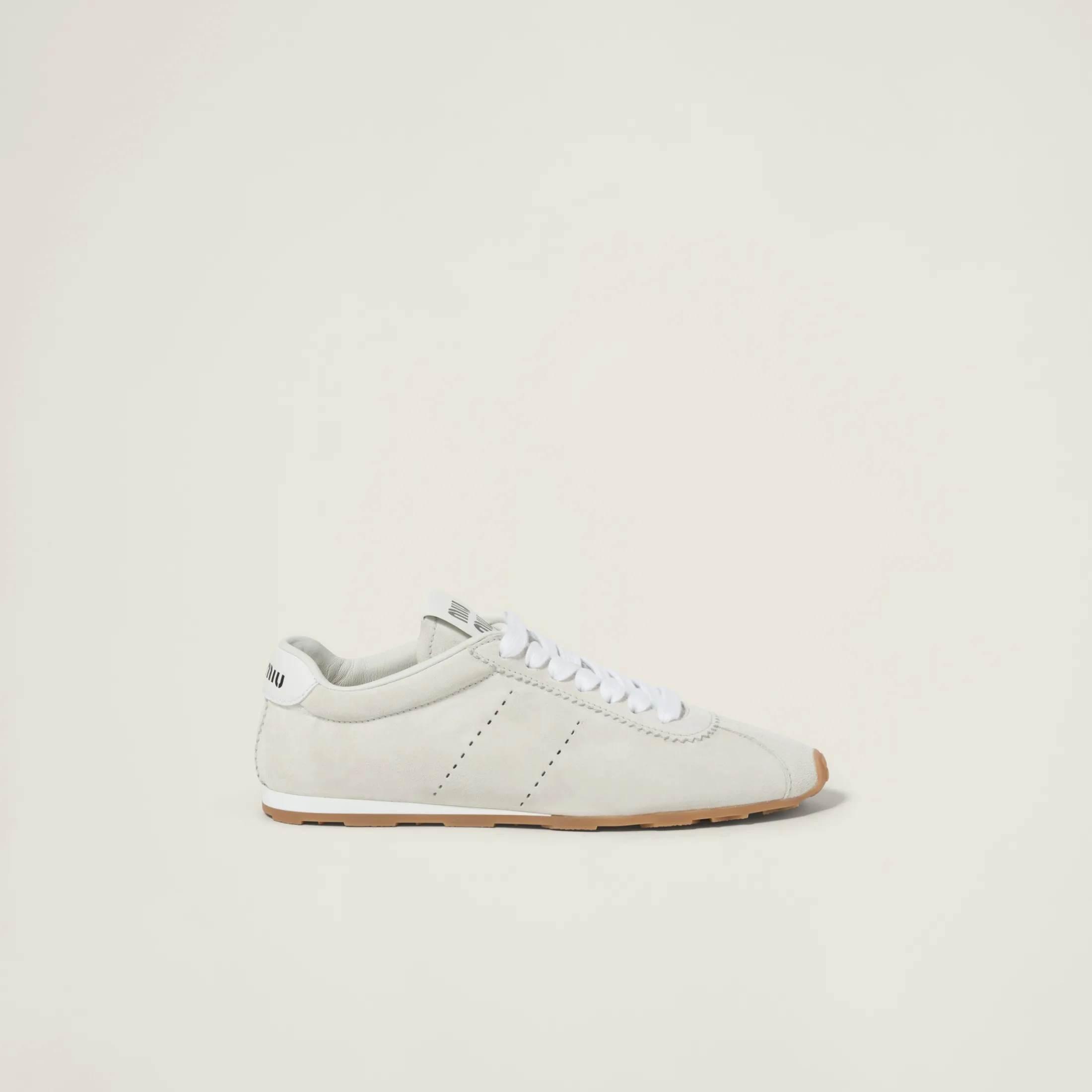 White Suede Sneakers | Miu Miu
