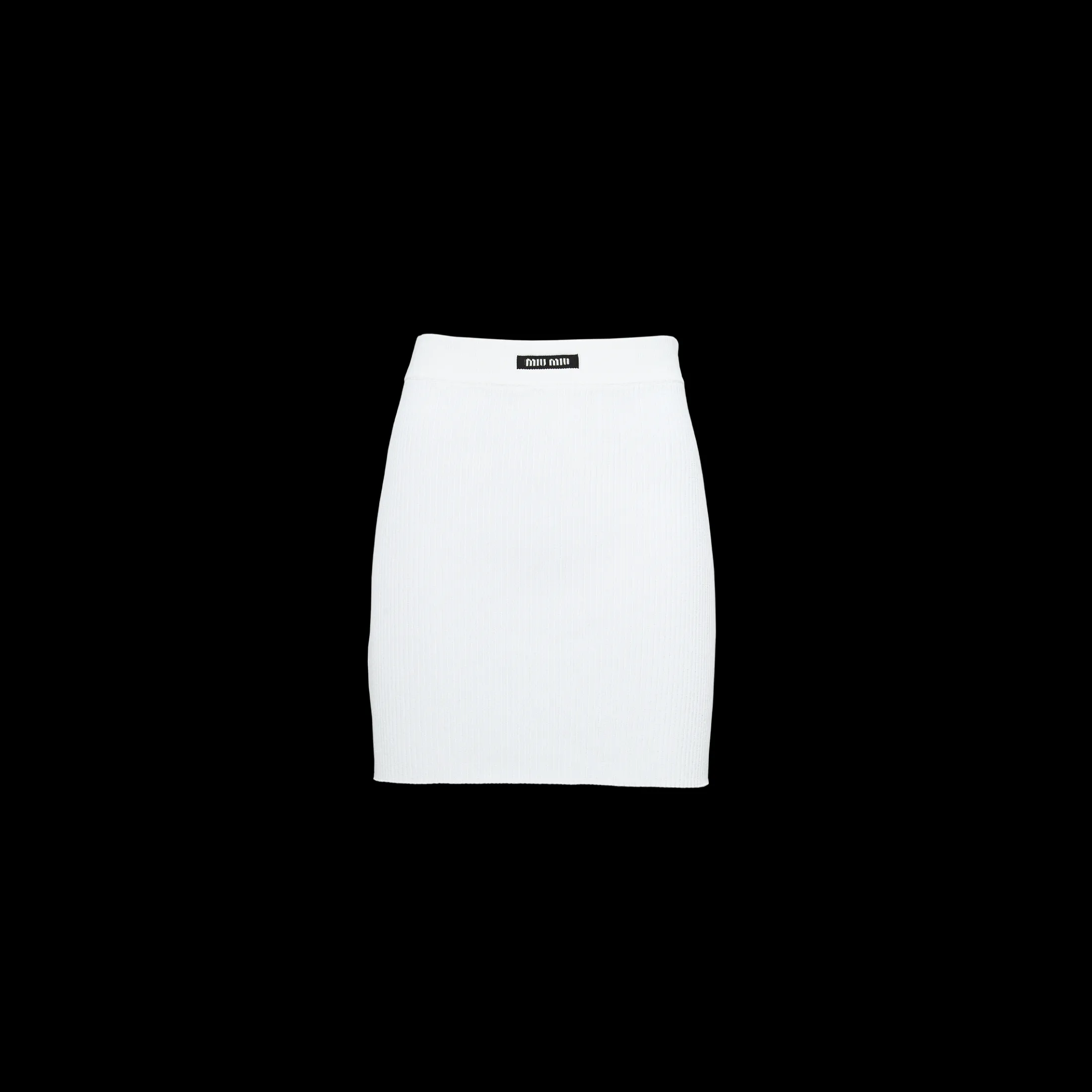 White Viscose Miniskirt | Miu Miu