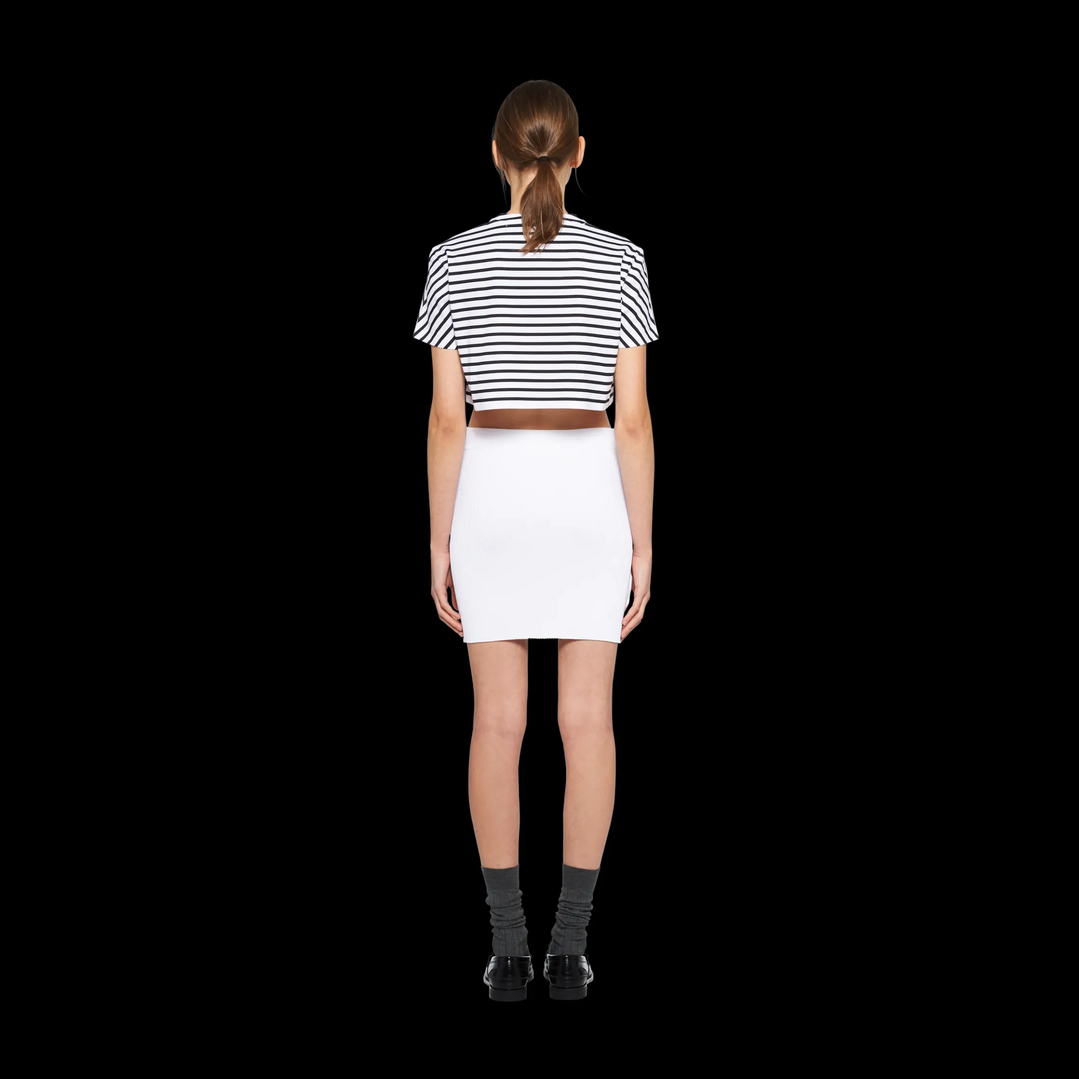 White Viscose Miniskirt | Miu Miu