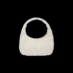 White Wander Matelassé Nappa Leather Hobo Bag | Miu Miu