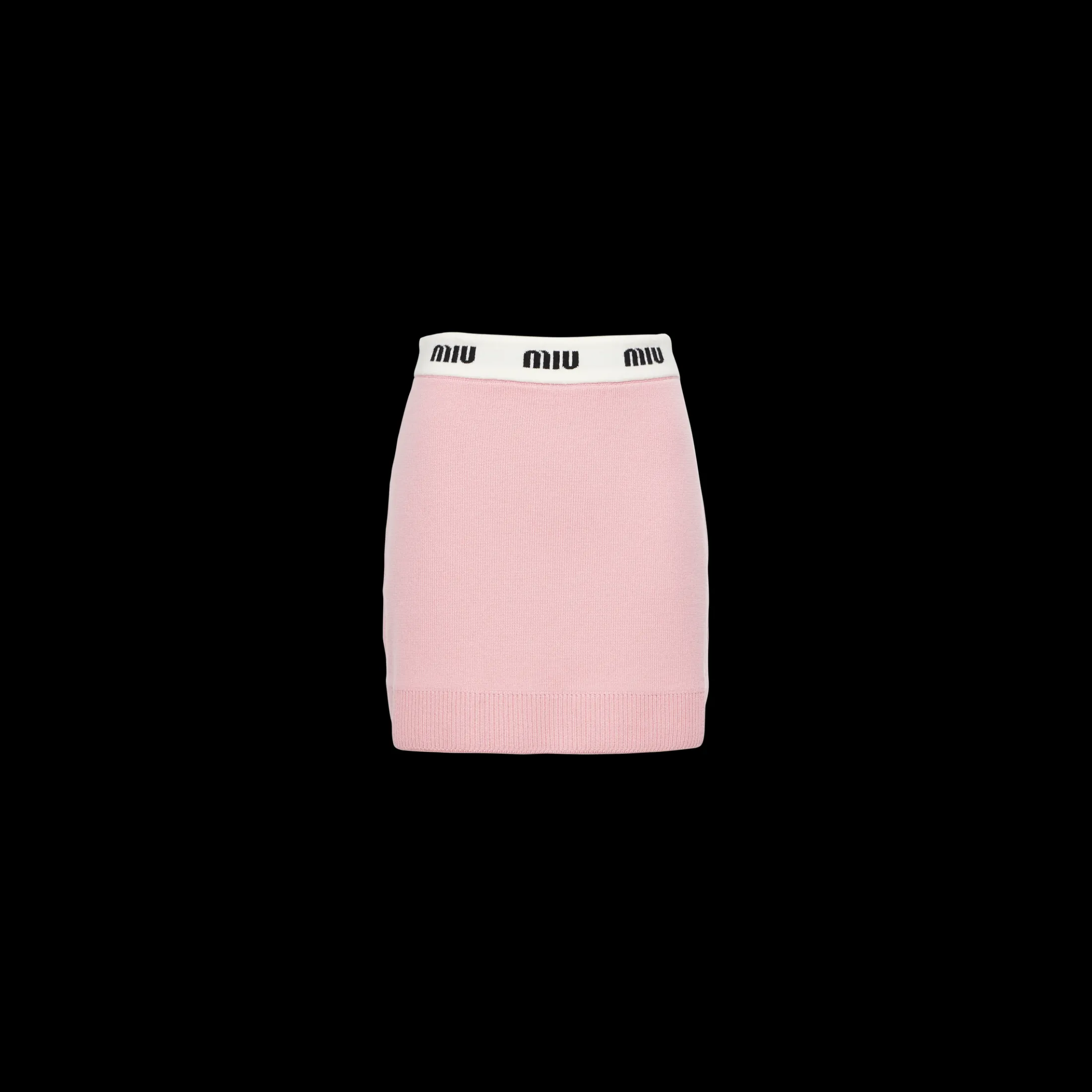 White/alabaster Pink Cashmere Skirt | Miu Miu