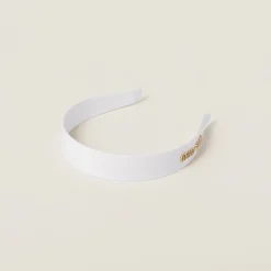 White/black Plexiglas Headband | Miu Miu
