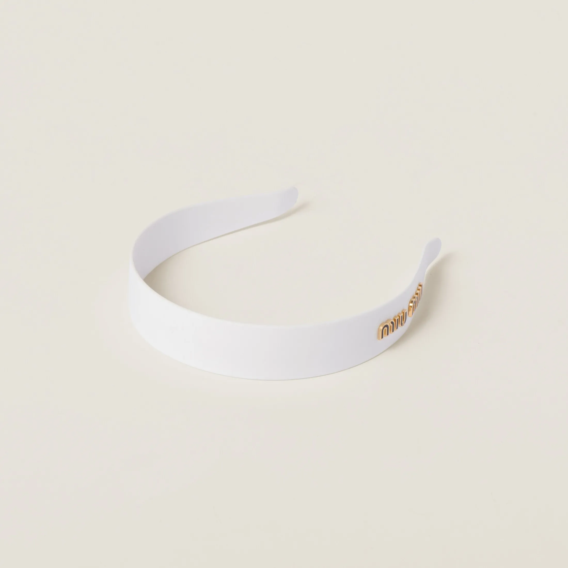 White/black Plexiglas Headband | Miu Miu