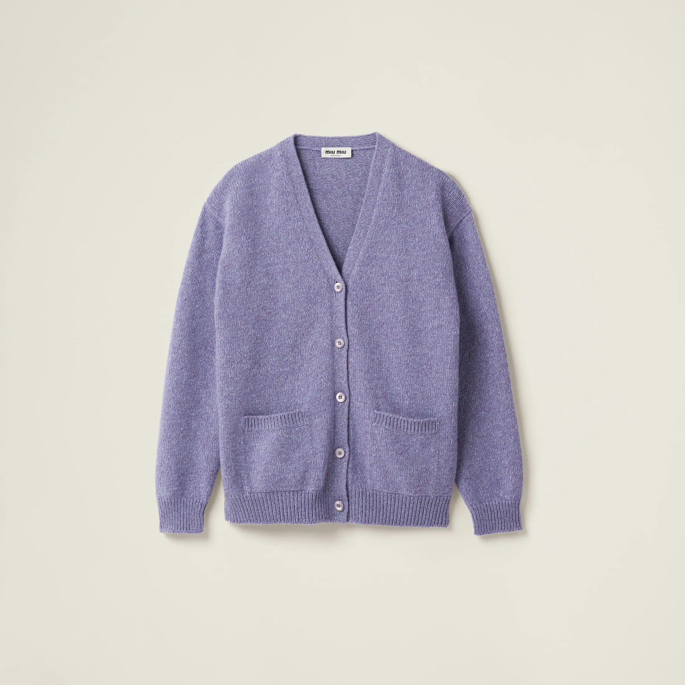 Wisteria Wool And Cashmere Cardigan | Miu Miu