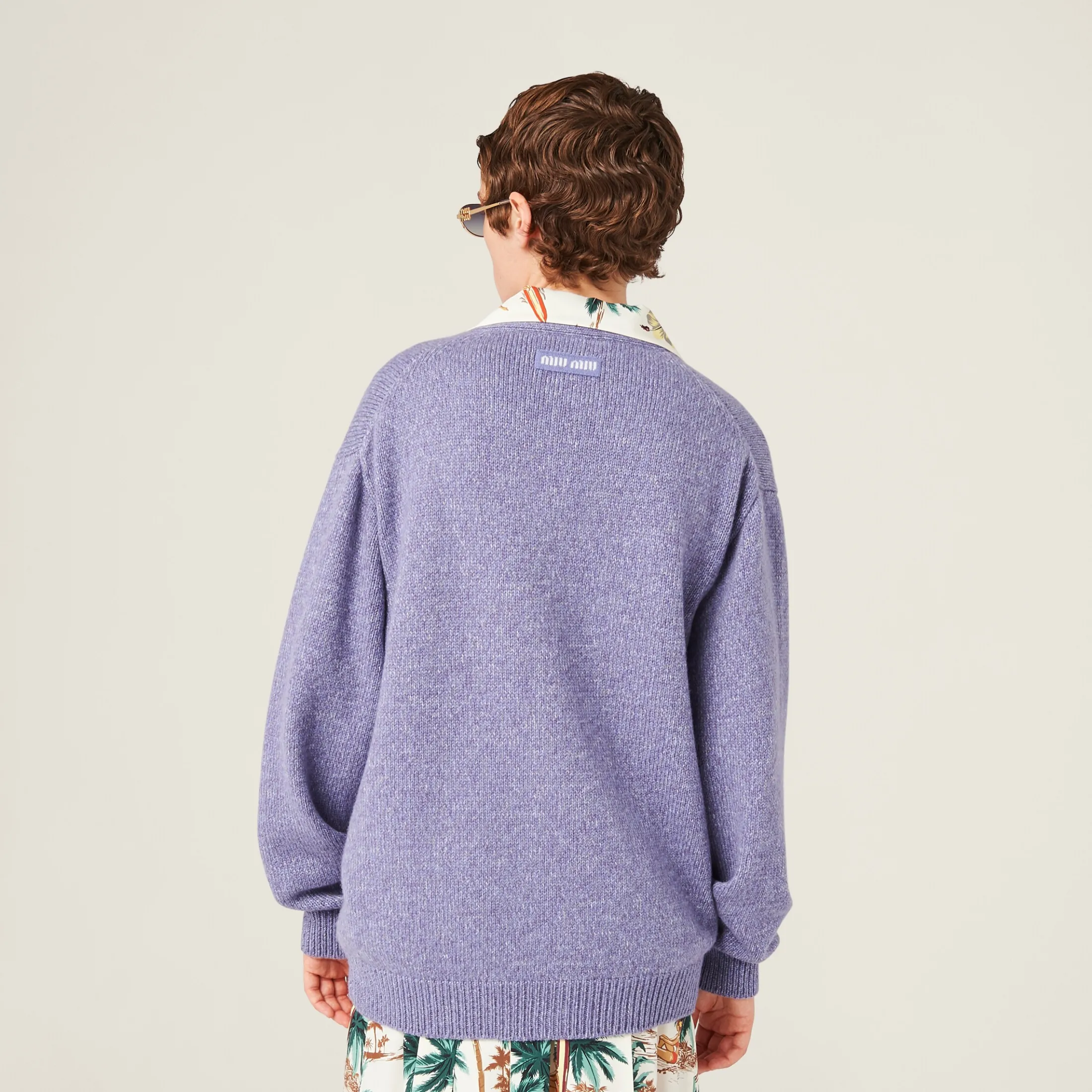 Wisteria Wool And Cashmere Cardigan | Miu Miu