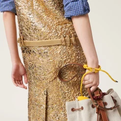 Yellow Cord And Nylon Bracelet | Miu Miu