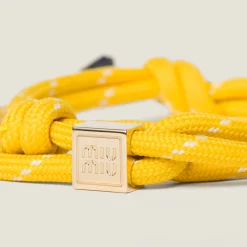 Yellow Cord And Nylon Bracelet | Miu Miu